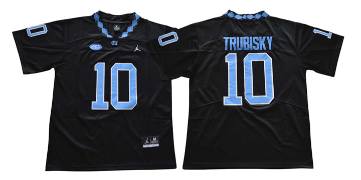 North Carolina Tar Heels #10 Mitch Trubisky Black College Football Jersey